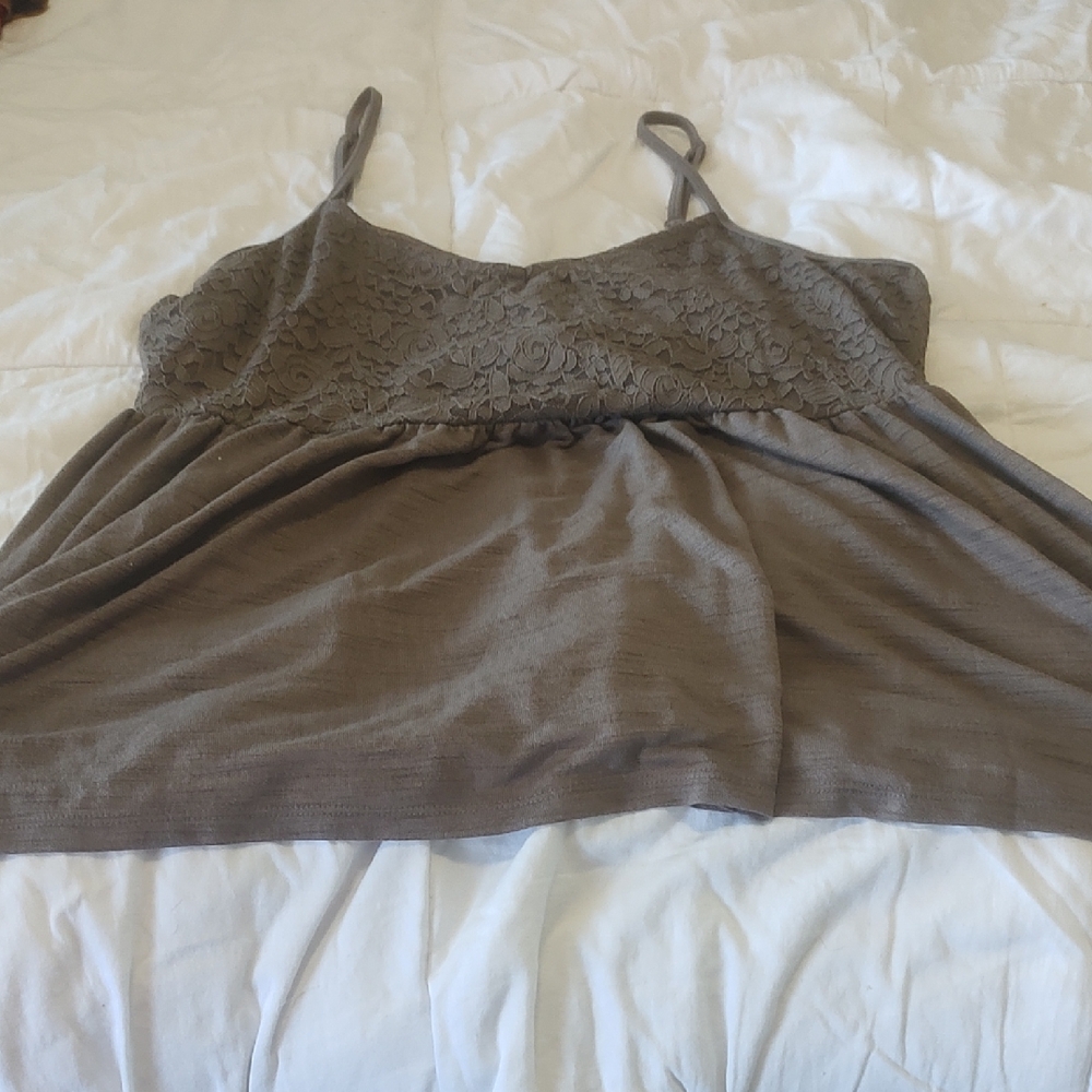 Torrid Lace Detail Gray Camisole